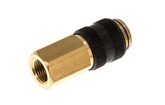 Brass DN 5 Black Air Coupling Socket G 1/8 inch Female