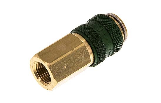 Brass DN 5 Green Air Coupling Socket G 1/8 inch Female