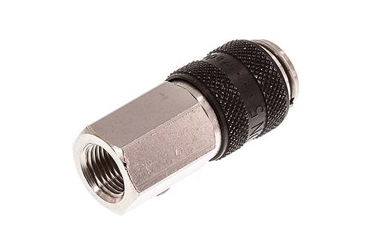 Nickel-plated Brass DN 5 Black Air Coupling Socket G 1/8 inch Female