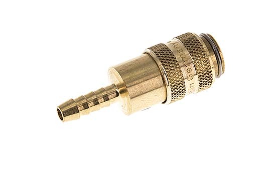 Brass DN 5 Air Coupling Socket 5 mm Hose Pillar