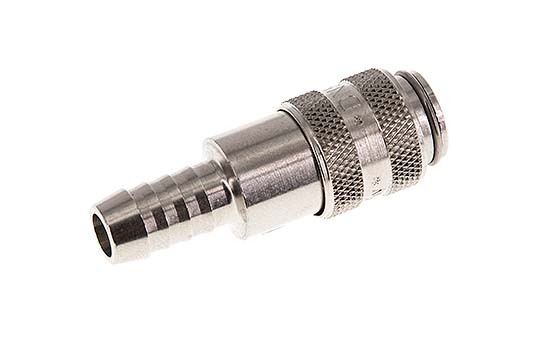 Nickel-plated Brass DN 5 Air Coupling Socket 8 mm Hose Pillar