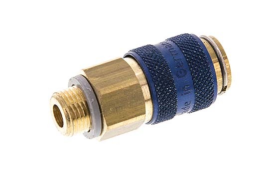 Brass DN 5 Blue Air Coupling Socket G 1/8 inch Male