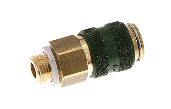 Brass DN 5 Green Air Coupling Socket G 1/8 inch Male