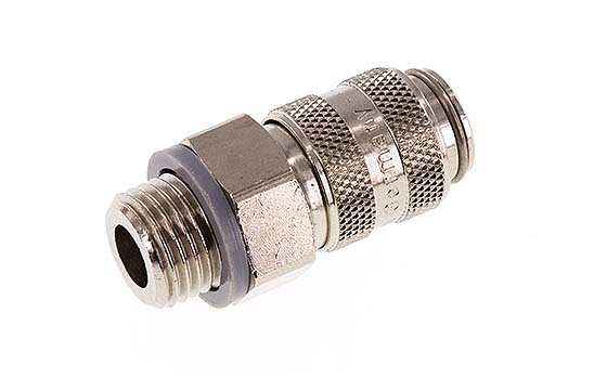 Nickel-plated Brass DN 5 Air Coupling Socket G 1/4 inch Male