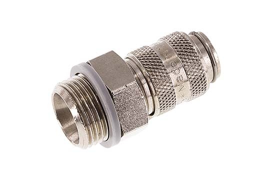 Nickel-plated Brass DN 5 Air Coupling Socket G 3/8 inch Male