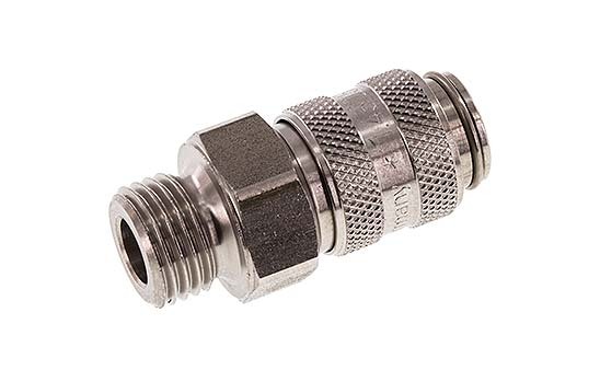 Stainless steel DN 5 Air Coupling Socket G 1/4 inch Male