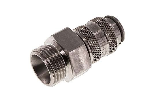 Stainless Steel 316L DN 5 Air Coupling Socket G 3/8 inch Male