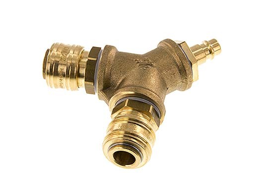 Brass DN 7.2 (Euro) Air Coupling 2-way 012