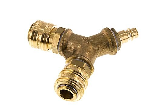 Brass DN 7.2 (Euro) Air Coupling 2-way 038