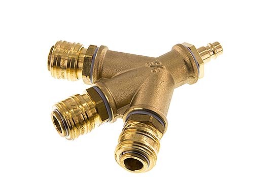 Brass DN 7.2 (Euro) Air Coupling 3-way 012