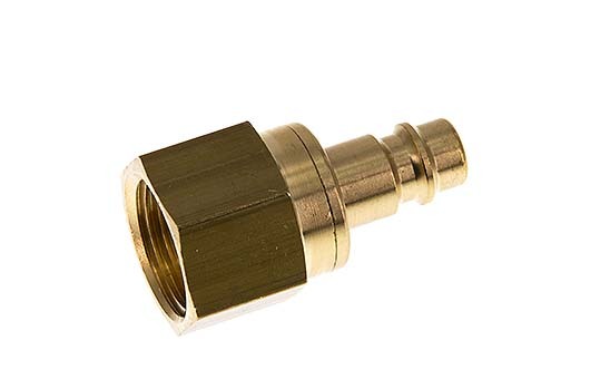 Brass DN 7.2 (Euro) Air Coupling Plug G 1/2 inch Female Double Shut-Off