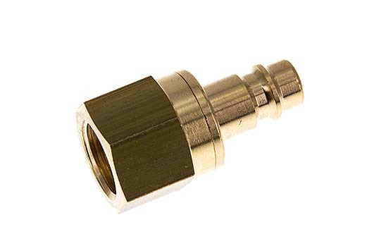 Brass DN 7.2 (Euro) Air Coupling Plug G 3/8 inch Female Double Shut-Off