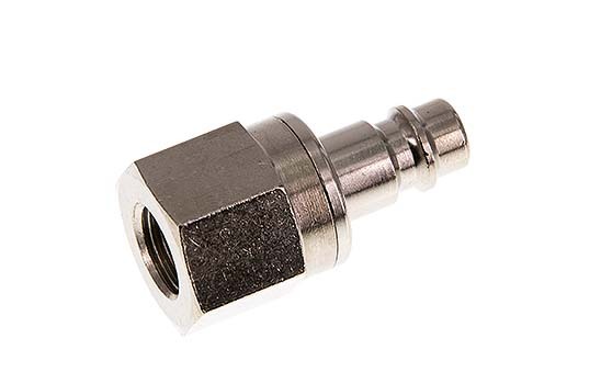 Nickel-plated Brass DN 7.2 (Euro) Air Coupling Plug G 1/4 inch Female Double Shut-Off