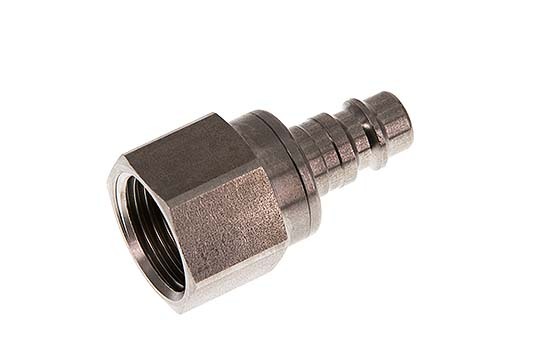 Acier inoxydable DN 7.2 (Euro) Air Coupling Plug G 1/2 inch Female Double Shut-Off