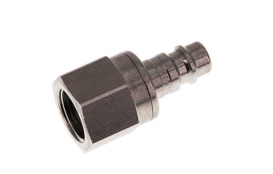 Stainless steel DN 7.2 (Euro) Air Coupling Plug G 3/8 inch Female Double Shut-Off