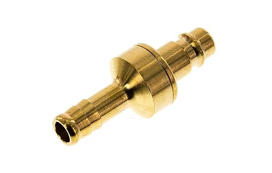 Brass DN 7.2 (Euro) Air Coupling Plug 10 mm Hose Pillar Double Shut-Off