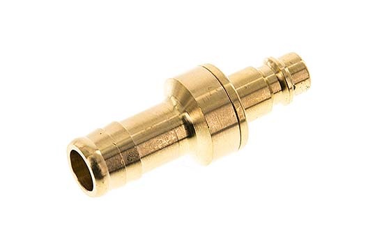 Brass DN 7.2 (Euro) Air Coupling Plug 13 mm Hose Pillar Double Shut-Off