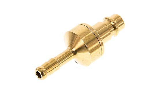 Brass DN 7.2 (Euro) Air Coupling Plug 6 mm Hose Pillar Double Shut-Off