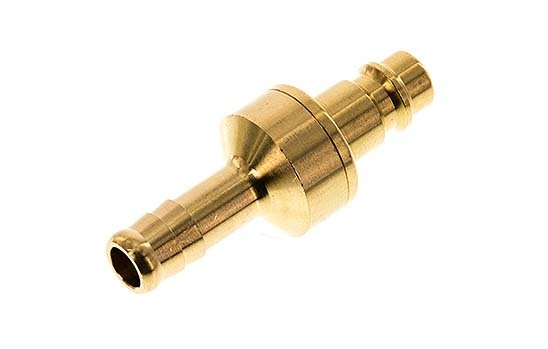 Brass DN 7.2 (Euro) Air Coupling Plug 9 mm Hose Pillar Double Shut-Off