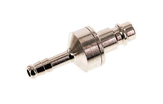 Nickel-plated Brass DN 7.2 (Euro) Air Coupling Plug 6 mm Hose Pillar Double Shut-Off