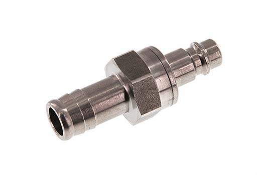 Stainless steel DN 7.2 (Euro) Air Coupling Plug 13 mm Hose Pillar Double Shut-Off