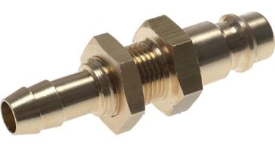 Brass DN 7.2 (Euro) Air Coupling Plug 10 mm Hose Pillar Bulkhead