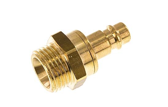 Brass DN 7.2 (Euro) Air Coupling Plug G 1/2 inch Male Double Shut-Off