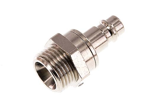 Nickel-plated Brass DN 7.2 (Euro) Air Coupling Plug G 1/2 inch Male Double Shut-Off