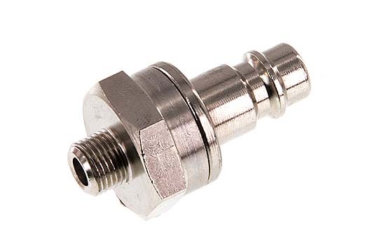 Nickel-plated Brass DN 7.2 (Euro) Air Coupling Plug G 1/8 inch Male Double Shut-Off