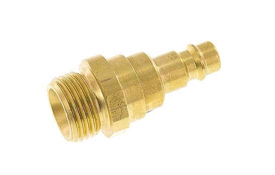 Brass DN 7.2 (Euro) Air Coupling Plug G 1/2 inch Male with Check Valve