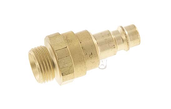 Brass DN 7.2 (Euro) Air Coupling Plug G 3/8 inch Male with Check Valve