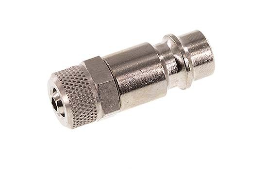 Nickel-plated Brass DN 7.2 (Euro) Air Coupling Plug 4x6 mm Union Nut