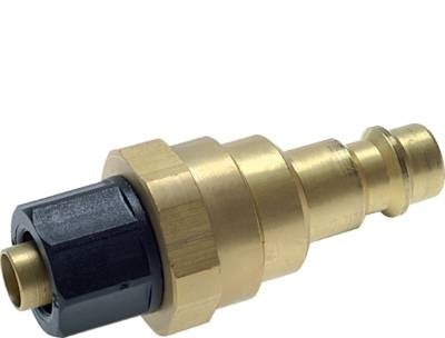 Brass DN 7.2 (Euro) Air Coupling Plug 6x8 mm Union Nut with Check Valve