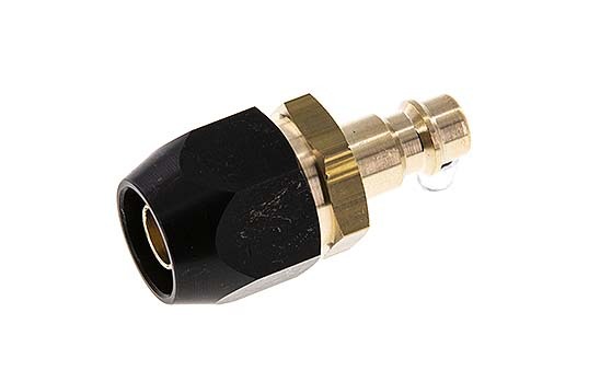 Brass DN 7.2 (Euro) Air Coupling Plug 10x16 mm Union Nut