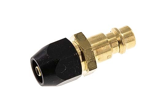 Brass DN 7.2 (Euro) Air Coupling Plug 4x10 mm Union Nut