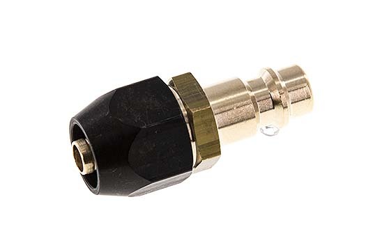 Brass DN 7.2 (Euro) Air Coupling Plug 6x12 mm Union Nut