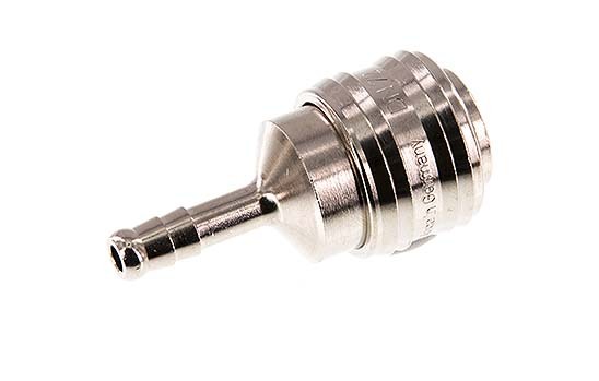 Nickel-plated Brass DN 7.2 (Euro) Air Coupling Socket 6 mm Hose Pillar