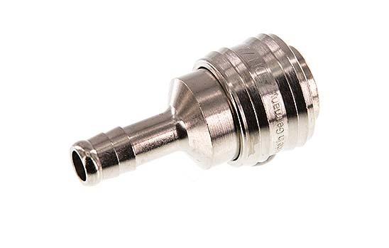 Nickel-plated Brass DN 7.2 (Euro) Air Coupling Socket 9 mm Hose Pillar Double Shut-Off