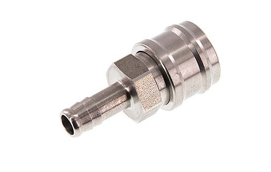 Stainless steel DN 7.2 (Euro) Air Coupling Socket 10 mm Hose Pillar