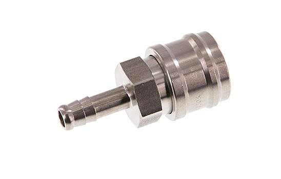 Stainless steel DN 7.2 (Euro) Air Coupling Socket 8 mm Hose Pillar