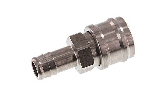 RVS DN 7.2 (Euro) Luchtkoppeling Snelkoppeling 13 mm Slangpilaar Double Shut-Off