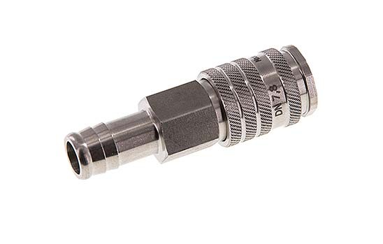 RVS DN 7.8 Luchtkoppeling Snelkoppeling 13 mm Slangpilaar Double Shut-Off