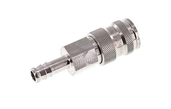 Acier inoxydable 316L DN 7.8 Raccordement d'air Douille 9 mm Colonne de tuyau Double obturation