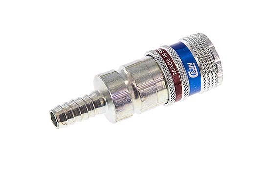 Acero/latón DN 7.6 (7.2 Euro) Enchufe de seguridad para aire comprimido Pilar para manguera de 9 mm