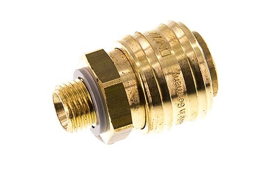 Brass DN 7.2 (Euro) Air Coupling Socket G 1/4 inch Male