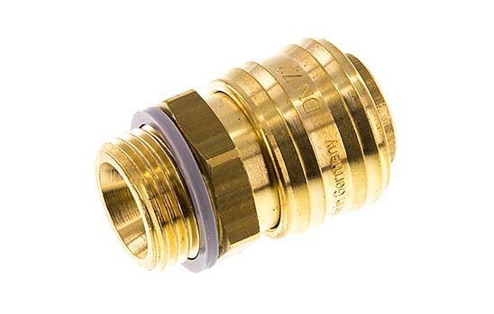 Brass DN 7.2 (Euro) Air Coupling Socket G 1/2 inch Male HEX 24