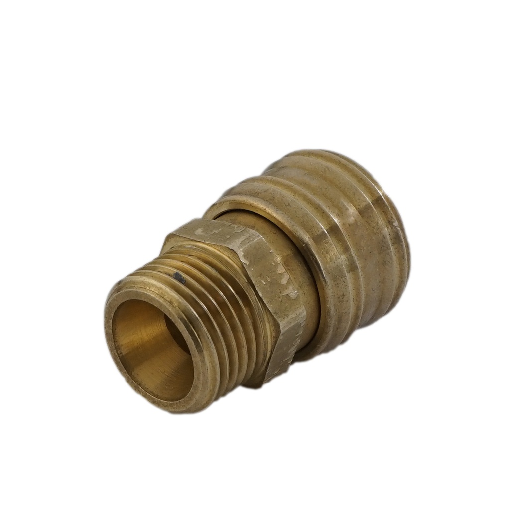 Brass DN 7.2 (Euro) Air Coupling Socket G 1/2 inch Male Double Shut-Off