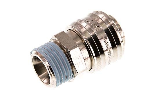 Nickel-plated Brass DN 7.2 (Euro) Air Coupling Socket G 1/2 inch Male