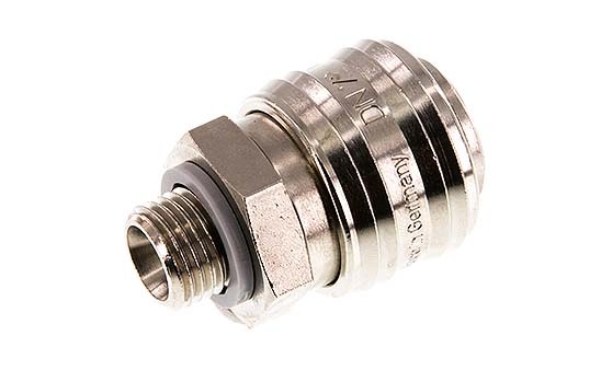 Nickel-plated Brass DN 7.2 (Euro) Air Coupling Socket G 1/4 inch Male