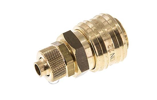 Brass DN 7.2 (Euro) Air Coupling Socket 8x10 mm Union Nut